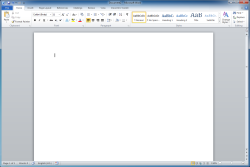 Create a new document in MS Word.