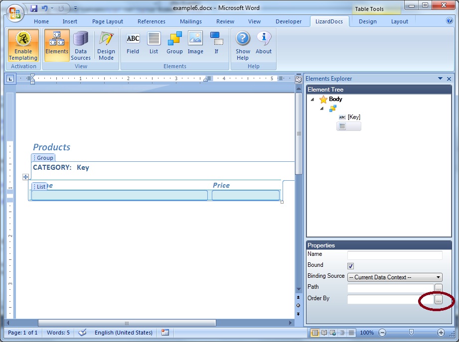 Sorting and grouping image